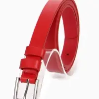 Ремень женский, 1 прокол, пряжка металл, 1.8&times;105 см, красный
