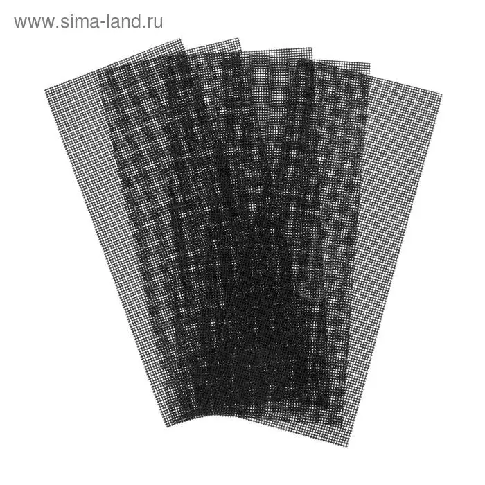 Сетка абразивная ТУНДРА ПРОФИ, водостойкая, карбид кремния, 115&times;280 мм, Р200, 5 шт.