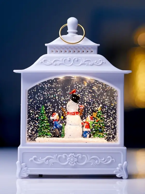 Светодиодная фигура &laquo;Снеговик&raquo; 5.5&times;14&times;19.5 см, от батареек 3хААА, музыка, USB, свечение тёплое белое