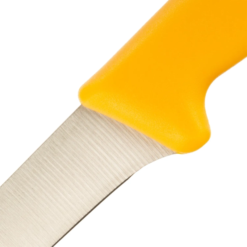 Нож разделочный  лез 150 мм  толщ 2 мм  3Cr13  жел пластиковая ручка