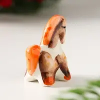 Сувенир Лошадка Кроха, 4х4х2,5 см, гжель, цвет