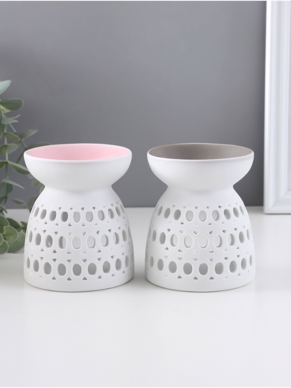 Аромалампа керамика Аромалампа керамика "Греческий узор" белый МИКС 8х8х9,3 см