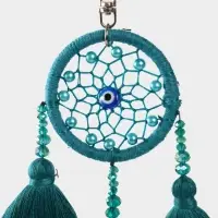 Брелок "Ловец снов" 17 см, цв. бирюзовый Брелок "Ловец снов" 17 см, цв. бирюзовый