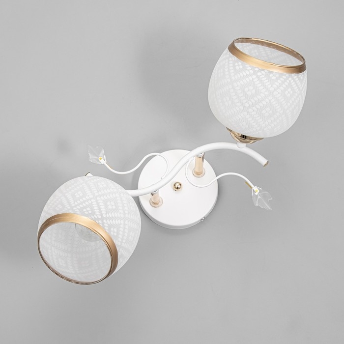 Люстра Люстра "Фрида" 2хЕ27 40Вт бело-золотой 46х25х26 см BayerLux