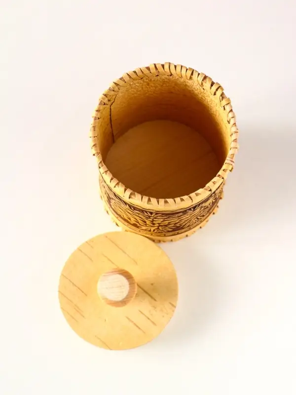 Туес шитый Туес шитый "Шишки" , D8смхH(с хватком)14см, береста