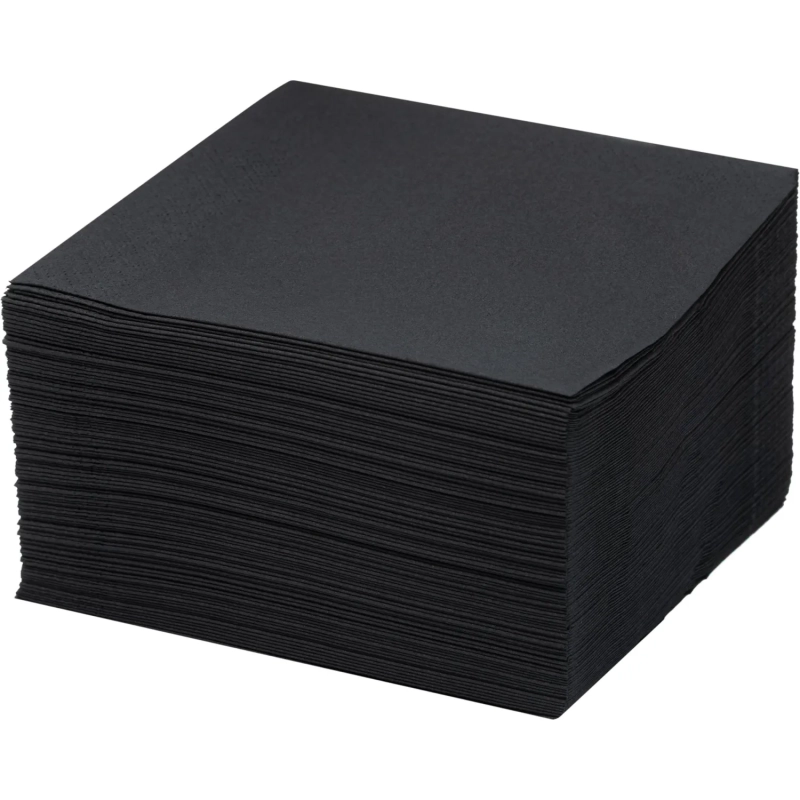 Салфетки бумажные 2-сл. 33х33 черные 200 шт./уп