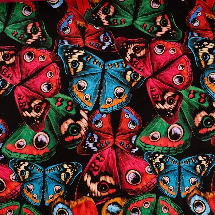 Бумага упаковочная глянцевая двухсторонняя «Бабочки», 70 х 100 см