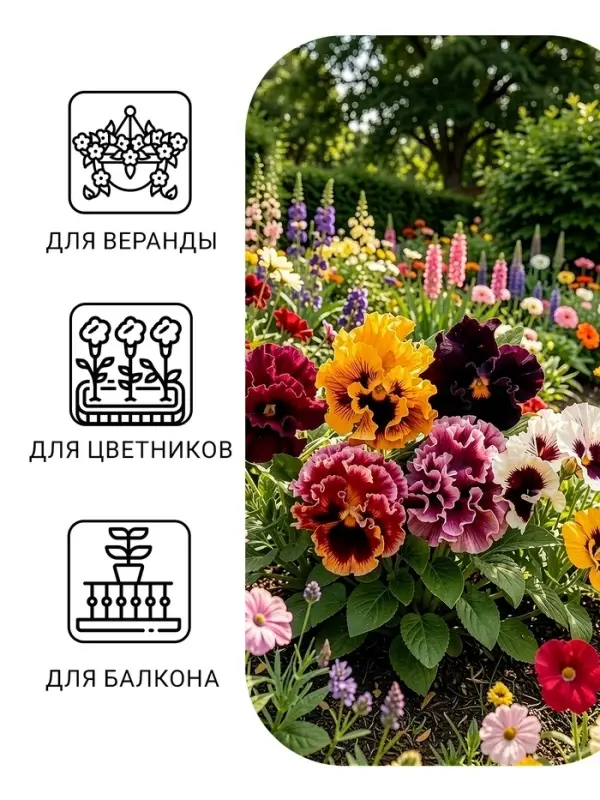 Семена цветов Виола &laquo;Эксклюзивная смесь&raquo;, 0.05 г, &laquo;Агроуспех&raquo;