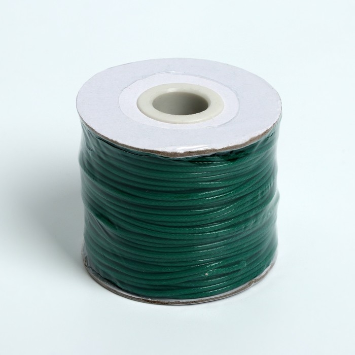 Шнур вощёный на бобине d=1,5мм, L=50м, цвет зелёный Шнур вощёный на бобине d=1,5мм, L=50м, цвет зелёный