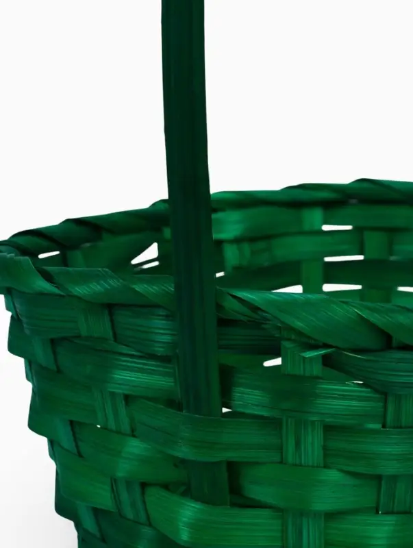 Набор корзин 3 шт 22х18x10 24х19x10 27х21x10 см ручка h=24/26/28 см зеленый