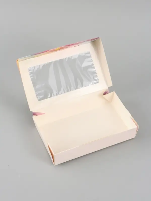 Коробка подарочная складная &laquo;Радуга&raquo;, 20&times;12&times;4 см, с окном