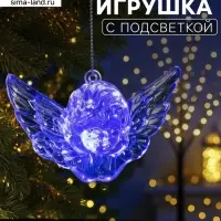 Ёлочная игрушка &laquo;Ангел&raquo;, 8&times;5&times;4.5 см, 1 LED, от батареек, свечение мульти (RGB)