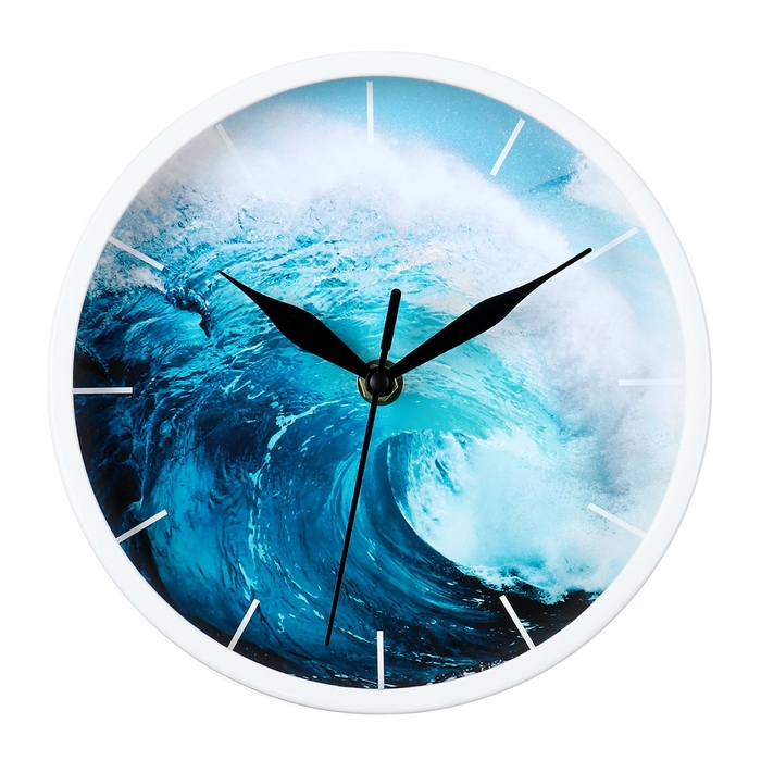 Часы настенные интерьерные Часы настенные интерьерные "Волна" d-20 см, бесшумные
