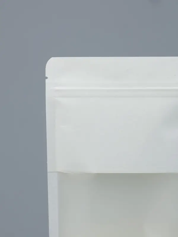 Пакет Zip-lock Крафт, белый, с прямоугольным окном, 12&times;20 см