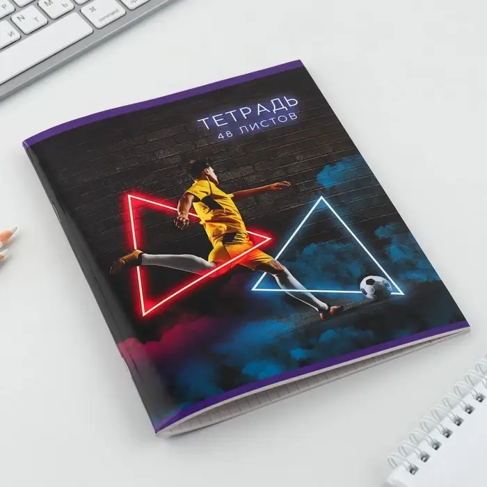 Тетрадь в клетку, 48 л., А5, на скрепке, блок №2 «Неон» МИКС Тетрадь в клетку, 48 л., А5, на скрепке, блок №2 «Неон» МИКС