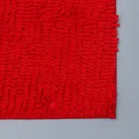 Коврик для дома Доляна «Букли длинные», 40×60 см, цвет красный