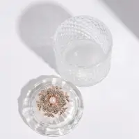 Шкатулка стеклянная &laquo;Цветок-снежинка&raquo;, 6.6&times;6.6&times;8 см