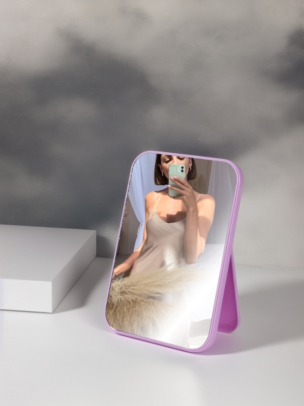 Зеркало настольное, зеркальная поверхность 13×19.5 см, МИКС Зеркало настольное, зеркальная поверхность 13×19.5 см, МИКС