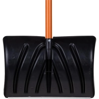 Лопата д/уб снега РусТрейд Пума пласт/ковш ал/черен 47,5х35х145см доп ручк