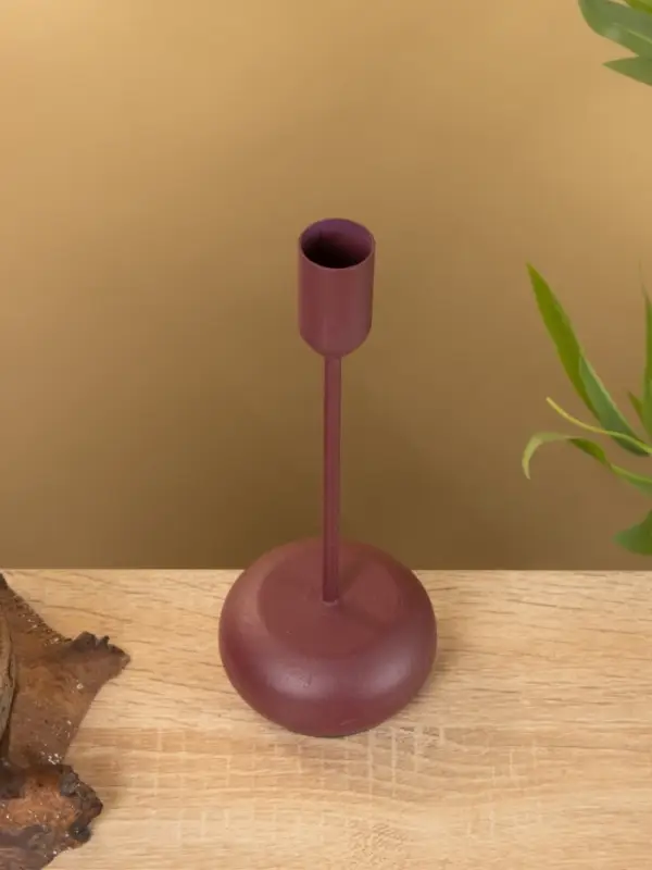 Подсвечник на 1 свечу текстурный Подсвечник на 1 свечу текстурный "Баклажановый" 8х8х20 см