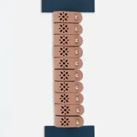 Бирка с кнопкой &laquo;Цветочек&raquo; TEIRA, 8&times;1.5 см, 10 шт., коричневая