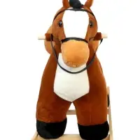 Качалка &laquo;Лошадка&raquo;, со спинкой, коричневая