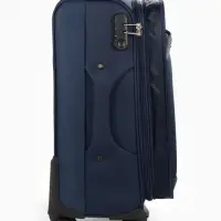 Чемодан на колёсах TEXTURA, с увеличением, кодовый замок, 36&times;25&times;58 см, 20", синий
