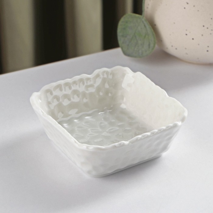 Соусник керамический «Воздушность», 90 мл, 8×3 см, цвет белый Соусник керамический «Воздушность», 90 мл, 8×3 см, цвет белый