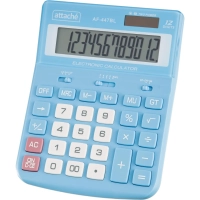 Калькулятор настольный ПОЛНОРАЗМ Attache AF-447BL,12р,дв.пит,гол,198x153x42