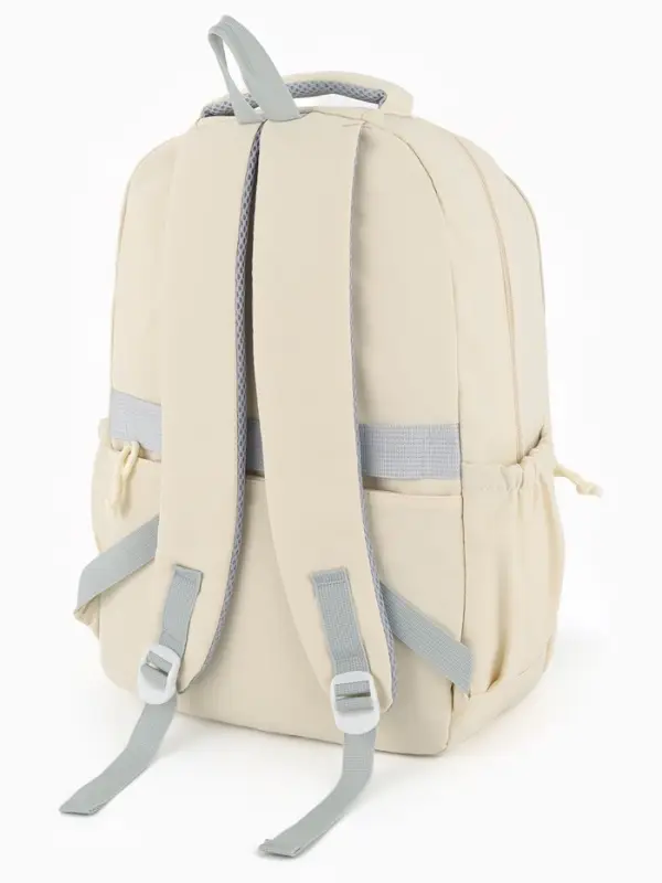 Рюкзак школьный &laquo;Зайчик&raquo;, однотонный, для девочки, 31&times;13&times;48 см, сливочный