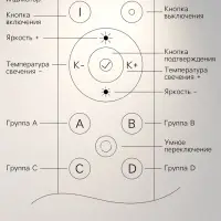 Радиопульт для трековых светильников, 2400 МГц, 50 м, 4 группы, диммер, смена оттенка, белый