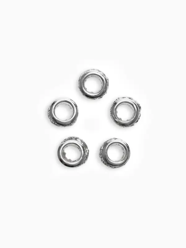 Шарм разделитель для бусин &laquo;Солнце&raquo;, белый в серебре