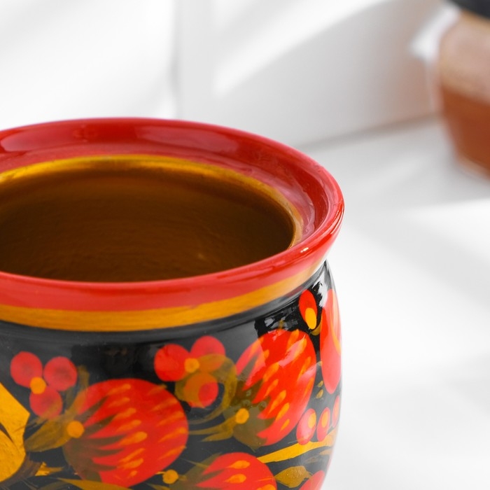 Чайница, 11х9 см, хохлома