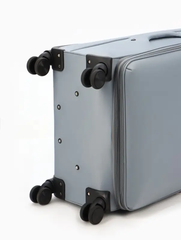 Чемодан на колёсах TEXTURA, кодовый замок, с увеличением, 47&times;30&times;78 см, 28", серый