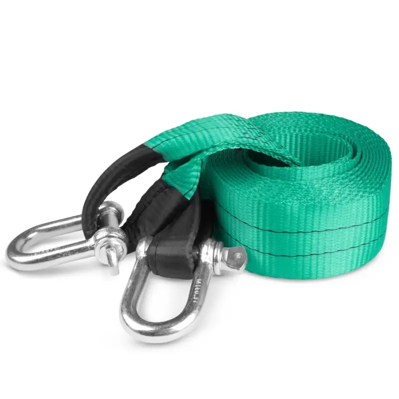 Трос буксировочный (усиленный,цвет-зеленый) AVS EXPERT ST-105B 10т 5м.шаклы