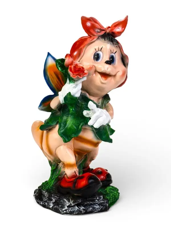 Садовая фигура из полистоуна &laquo;Пчёлка в платке&raquo;, 25&times;26&times;50 см