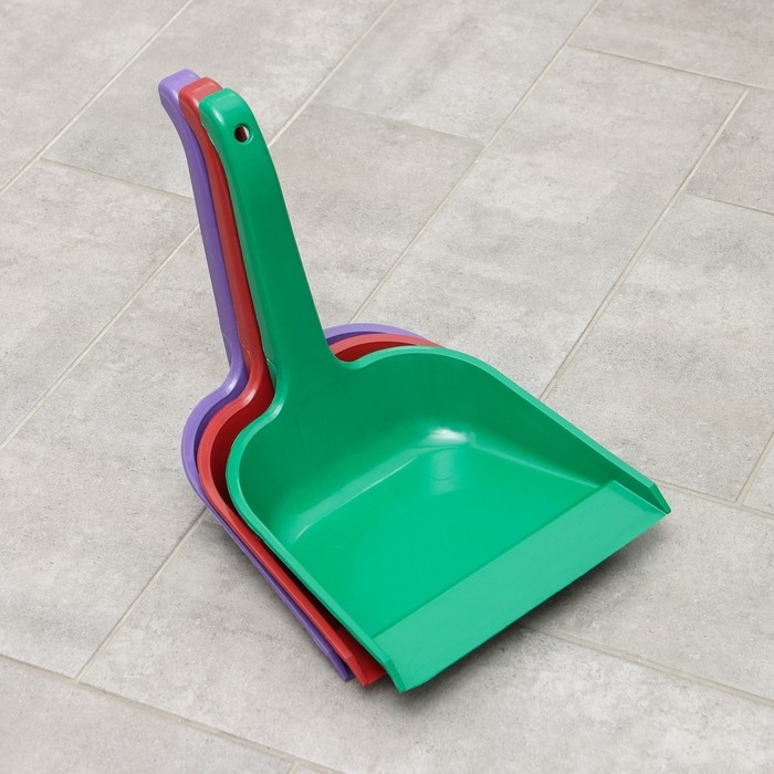 Совок для мусора квадратный с ручкой, МИКС Совок для мусора квадратный с ручкой, МИКС