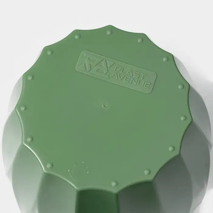 Кашпо для цветов со вставкой &laquo;Флюте&raquo;, 3 л, малахит