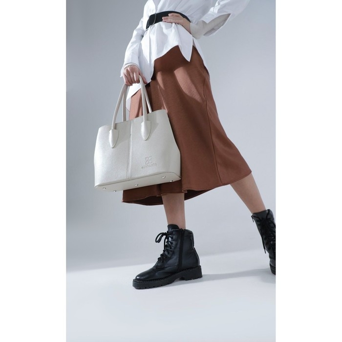 Сумка-тоут El Masta на молнии, цвет бежевый Сумка-тоут El Masta на молнии, цвет бежевый