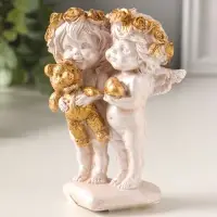 Фигура полистоун "Ангелочки пара" 13х10х5 см