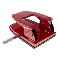 Дырокол на 30 листов, большой, металлический, с металлической линейкой, МИКС