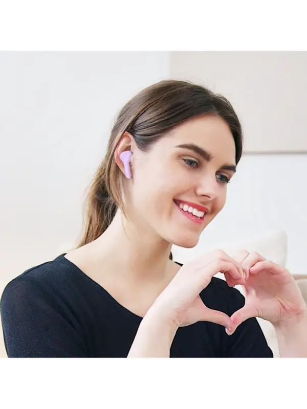 Наушники беспроводные Hoco EW39, TWS, вакуумные, Bluetooth 5.3, 30/300 мАч, шумоподавление, фиолетовые