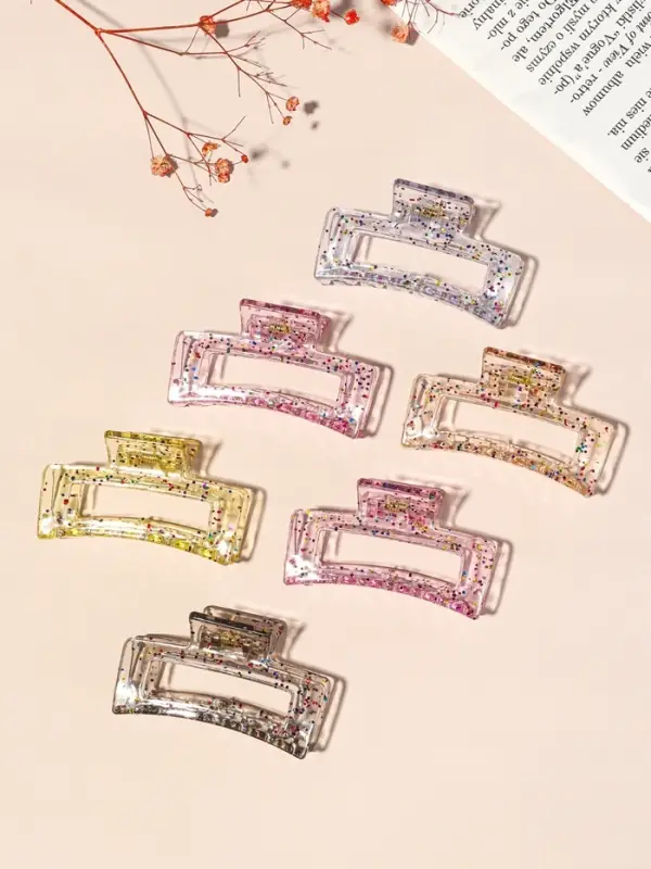 Крабик для волос &laquo;Айлин&raquo;, прямой, 6.5 см, МИКС