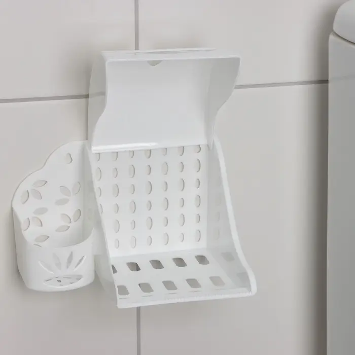 Держатель для туалетной бумаги и освежителя воздуха Альтернатива, пластик, 17.5&times;13&times;11.5 см, МИКС