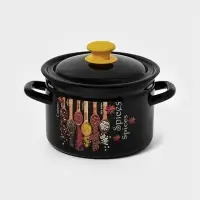 Кастр.цил.борт. 3л (корич.)Карри