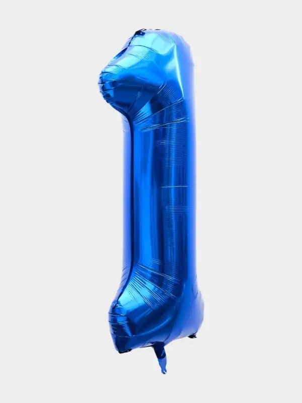 Воздушный шар фольгированный 40" &laquo;Цифра 1&raquo;, темно-синий
