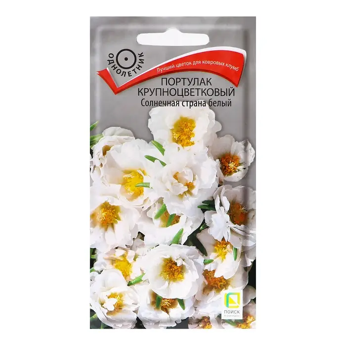Семена цветов Портулак крупноцветковый  Семена цветов Портулак крупноцветковый "Солнечная страна", белый, 0,1гр.