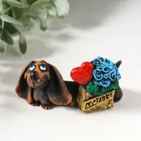 Фигурка полистоун &laquo;Такса: доставка счастья&raquo;, 3&times;4.5&times;8.6 см
