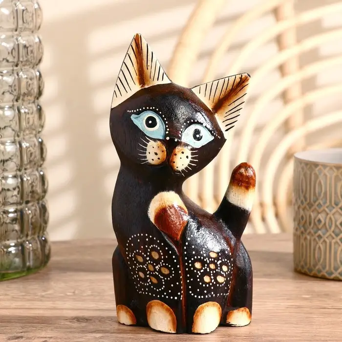 Сувенир дерево Сувенир дерево "Кошка с синими глазами" 5х9х20 см