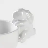 Конфетница Доляна &laquo;Зайка&raquo;, 13&times;10&times;9 см, доломит, белая